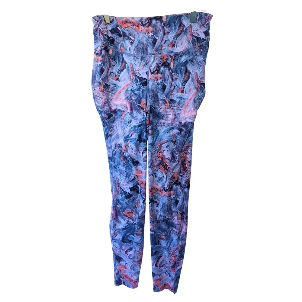 Lululemon Base‎ Pace High-Rise Tight Women Size 14 Purple Abstract Leggings 31